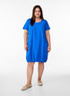 Kortærmet kjole i bomuld, Blå, Model image number 1