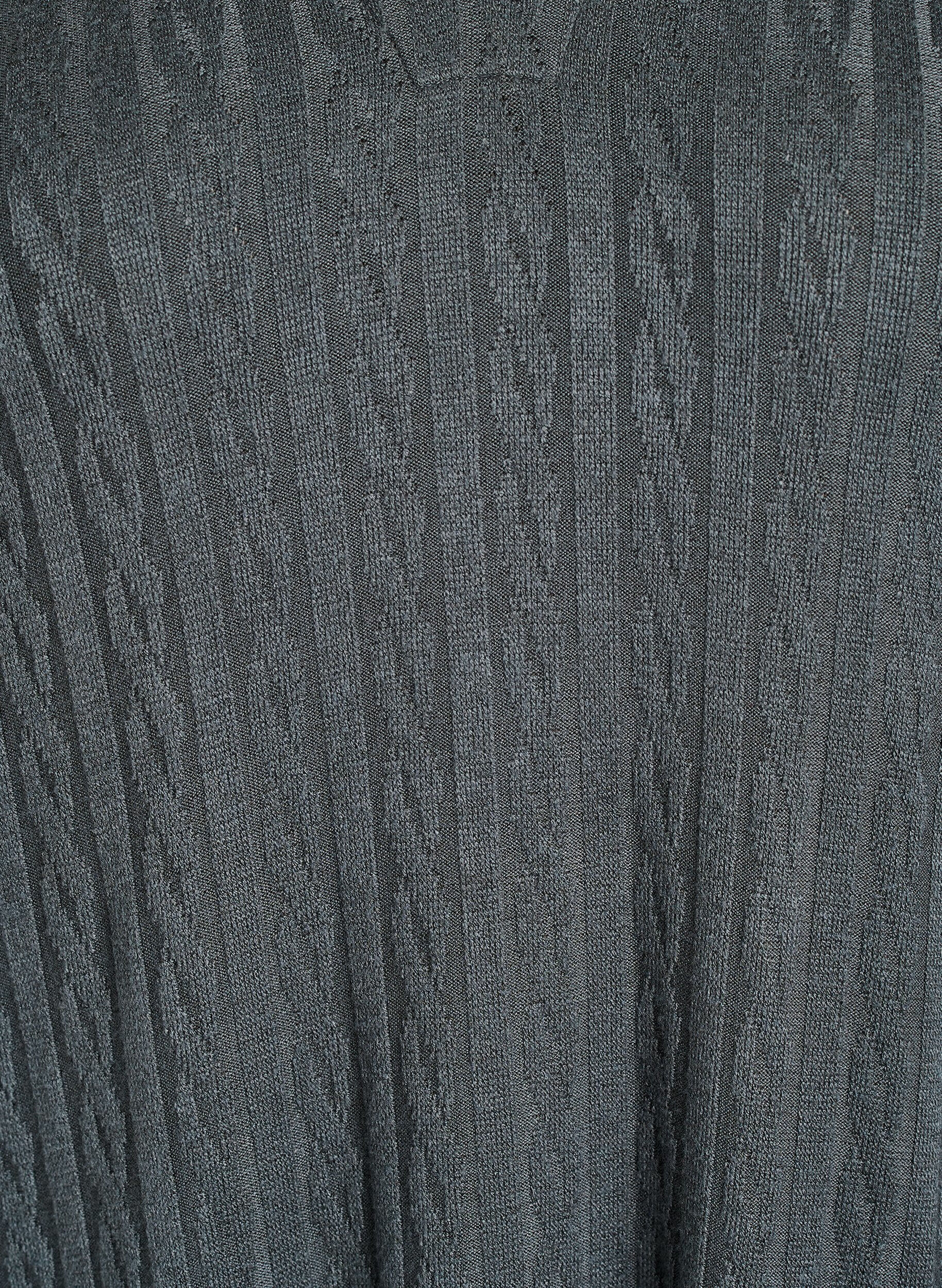 Zizzi Kjole med kabelstruktur og v-udsk&aelig;ring, Gr&oslash;n, Packshot image number 2