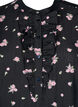 Blomsteret bluse i lyocell, Sort, Packshot image number 2