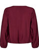Bluse med balloneffekt og chiffondetaljer, R&oslash;d, Packshot image number 1