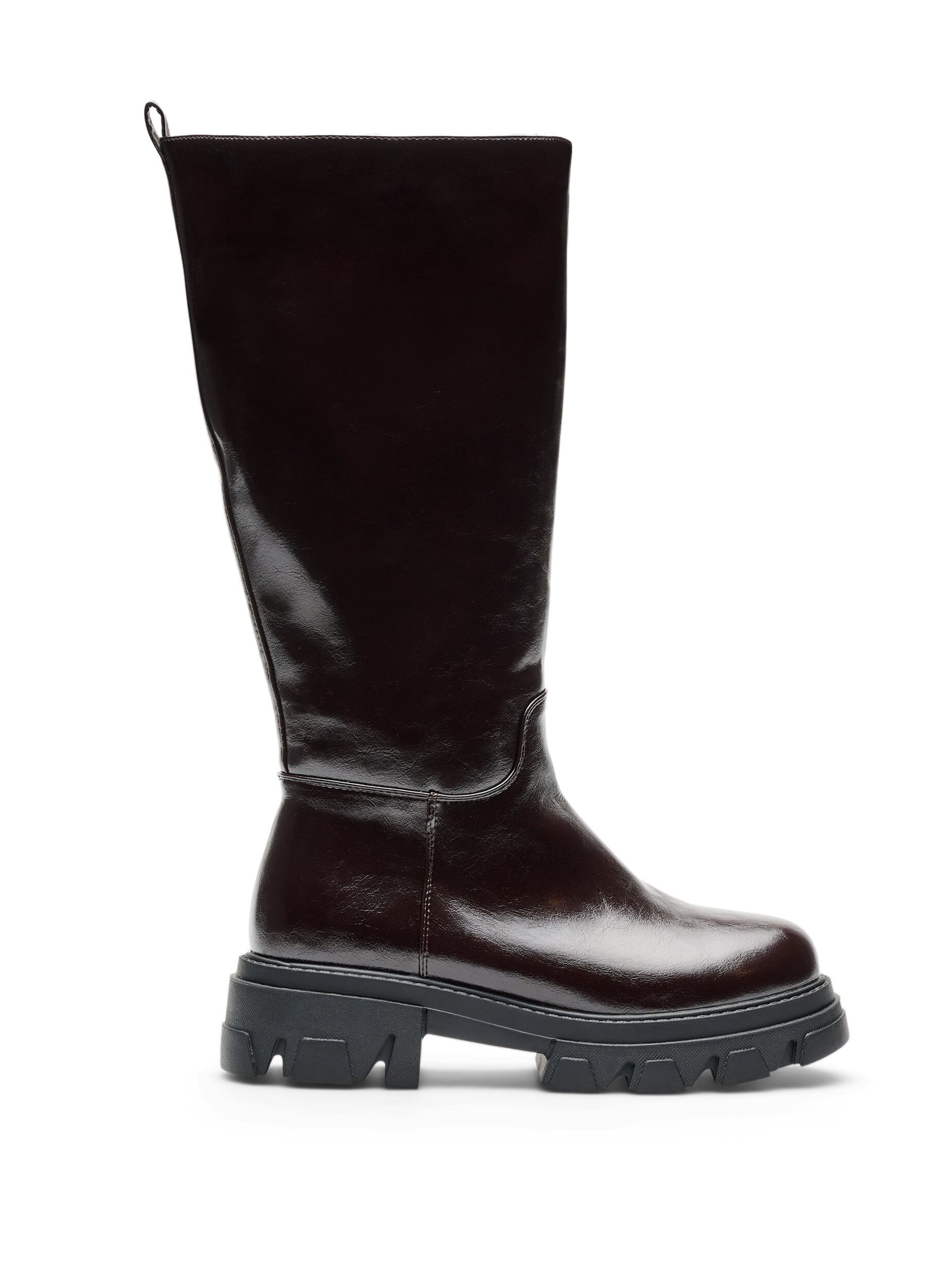 ZizziLang st&oslash;vle med let struktureret look, Brun, Packshot image number 0