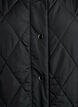 Lang quiltet vest med trykknapper, Sort, Packshot image number 2
