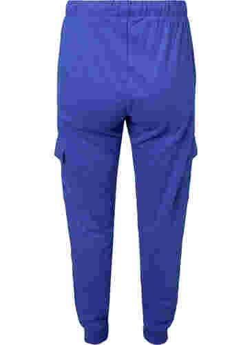 Sweatpants med cargolommer, Dazzling Blue, Packshot image number 1