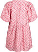 Kort kjole i viskose med empire-snit og ballon&aelig;rmer, R&oslash;d, Packshot image number 1