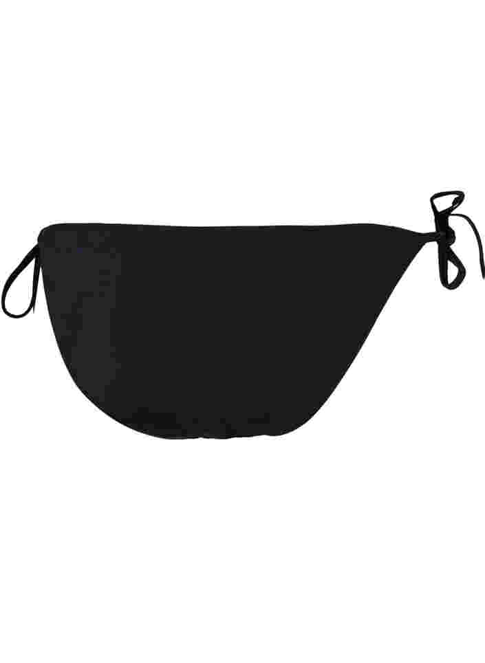 Bikini trusse med bindesnøre, Black, Packshot image number 1