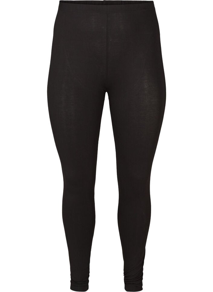 Basis leggings i viskose, Sort, Packshot image number 0