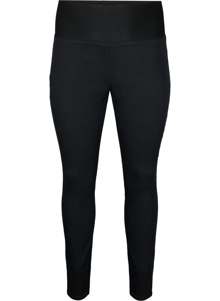 FLASH - Jegging med bred elastikkant, Sort, Packshot image number 0