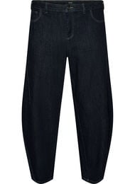 Barrel fit jeans med h&oslash;j talje, Bl&aring;