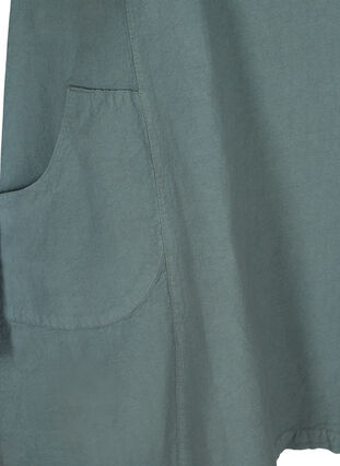 Kortærmet kjole i bomuld, Balsam Green, Packshot image number 3