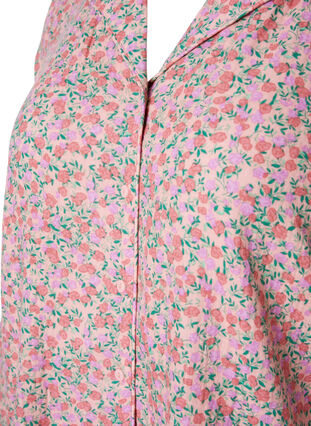 Bomulds natskjorte med blomsterprint, Powder Pink, Packshot image number 2