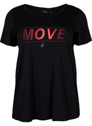 Trænings t-shirt med print, Black w. Stripe Move