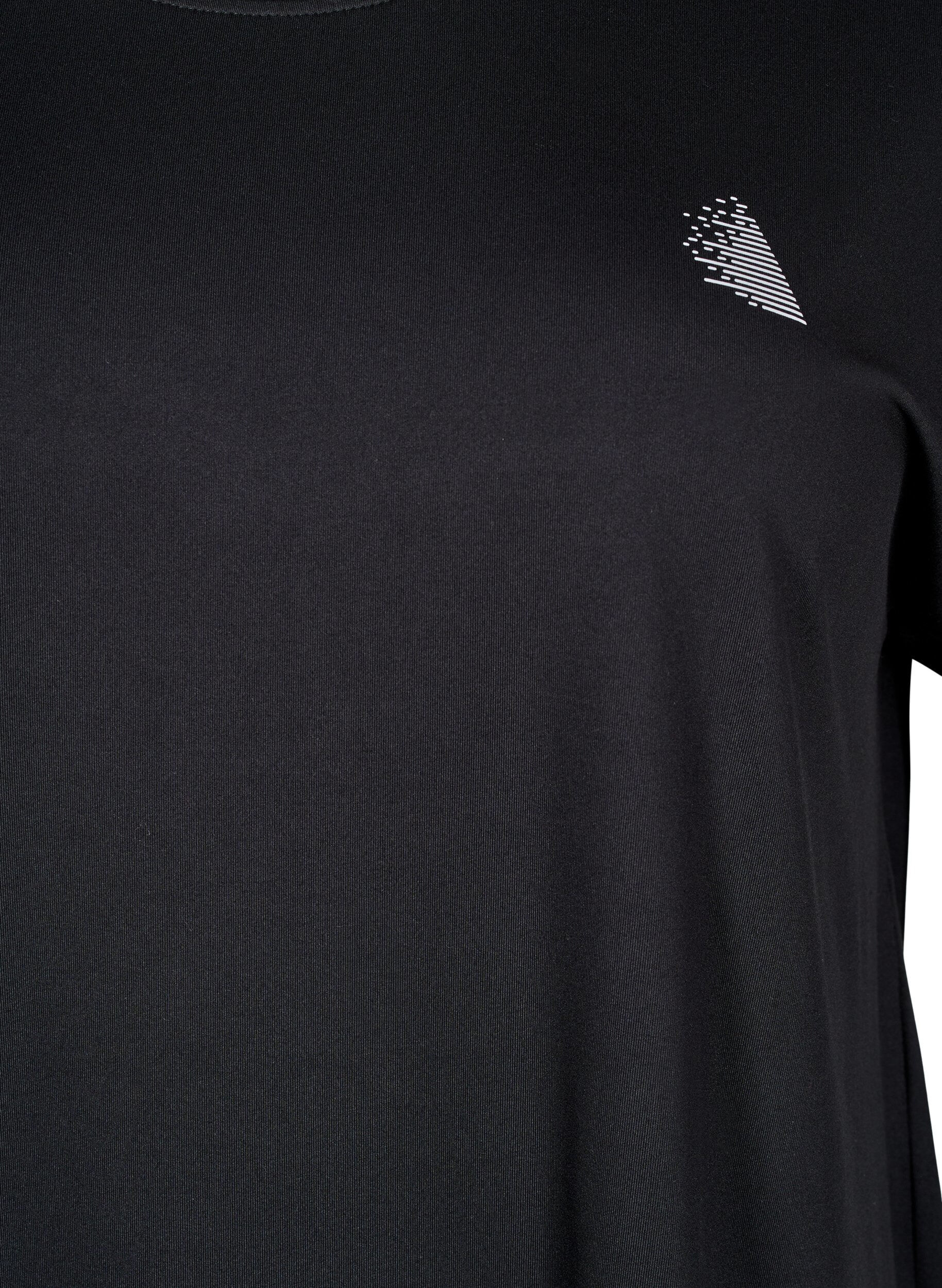 ZizziLang tr&aelig;nings t-shirt, Sort, Packshot image number 2
