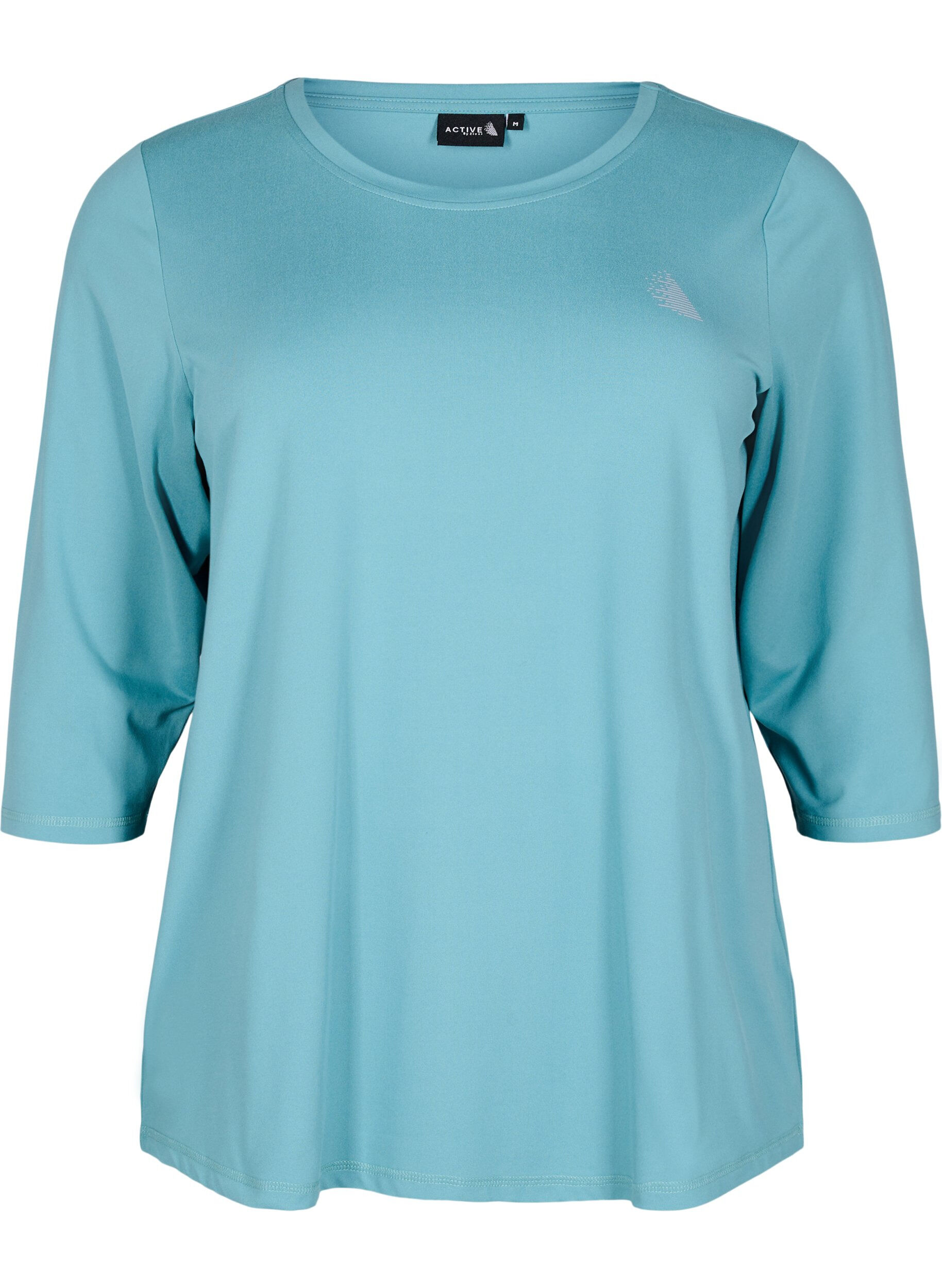 ZizziTr&aelig;ningsbluse med 3/4 &aelig;rmer, Bl&aring;, Packshot image number 0