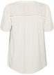 Bluse i viskose med broderie anglaise, Beige, Packshot image number 1