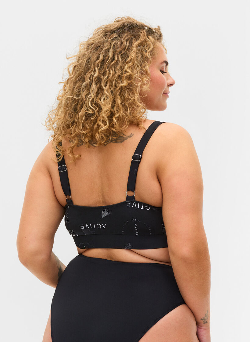 Bikini top med print, Logo Print, Model image number 1