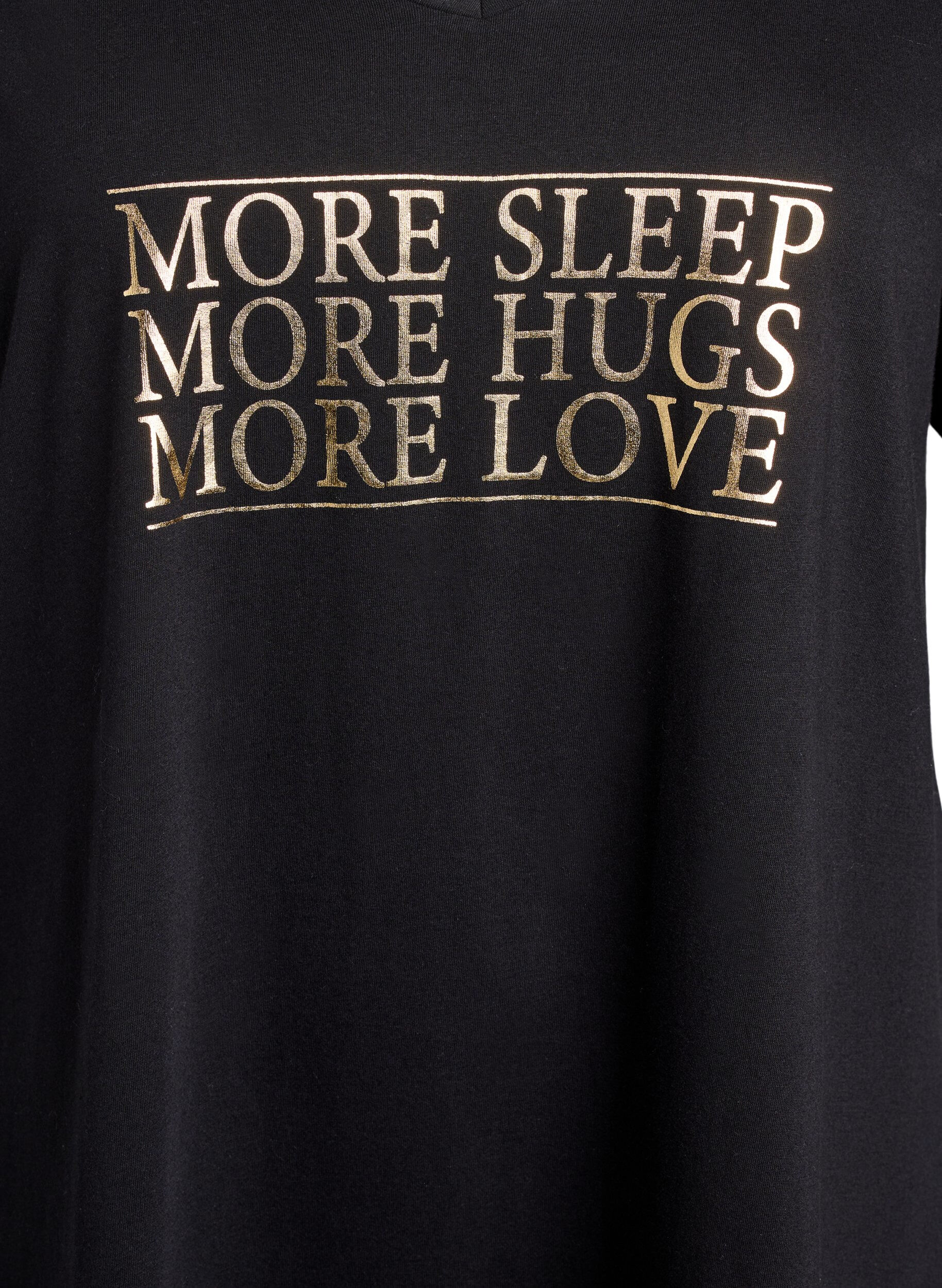 Zizzi Natkjole i &oslash;kologisk bomuld med v-hals , , Packshot image number 2