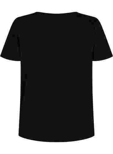 Trænings t-shirt med print, Black w. Pink A, Packshot image number 1