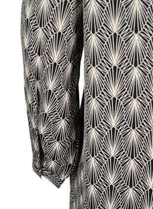 V-hals kjole med print, Birch Graphic AOP, Packshot image number 3