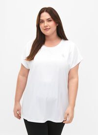 Kortærmet trænings t-shirt, Bright White, Model