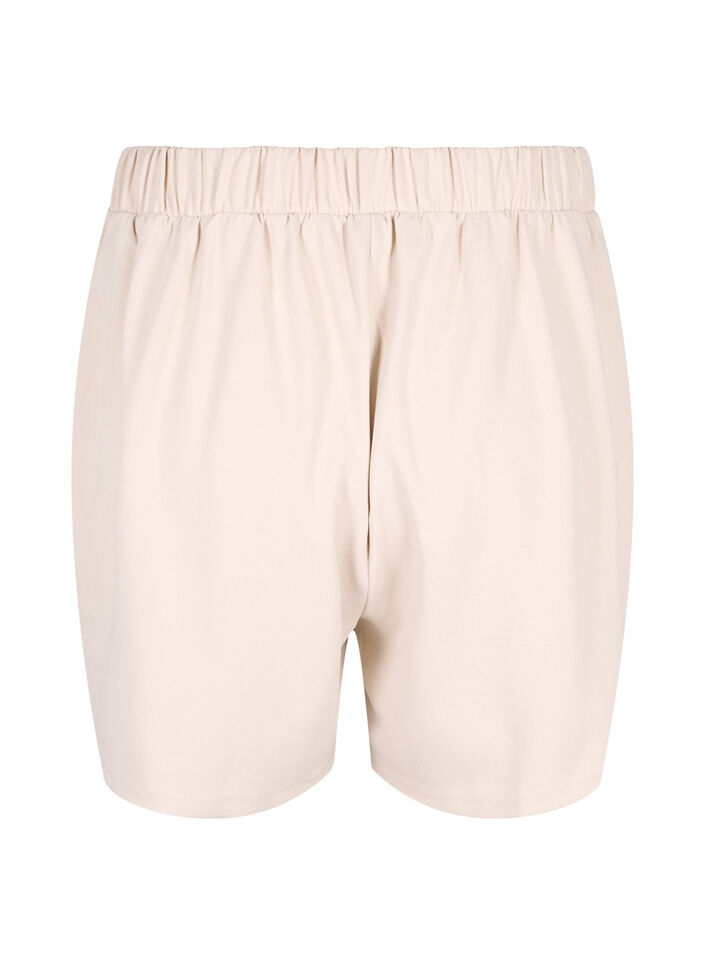 L&oslash;se shorts med lommer, Beige, Packshot image number 1