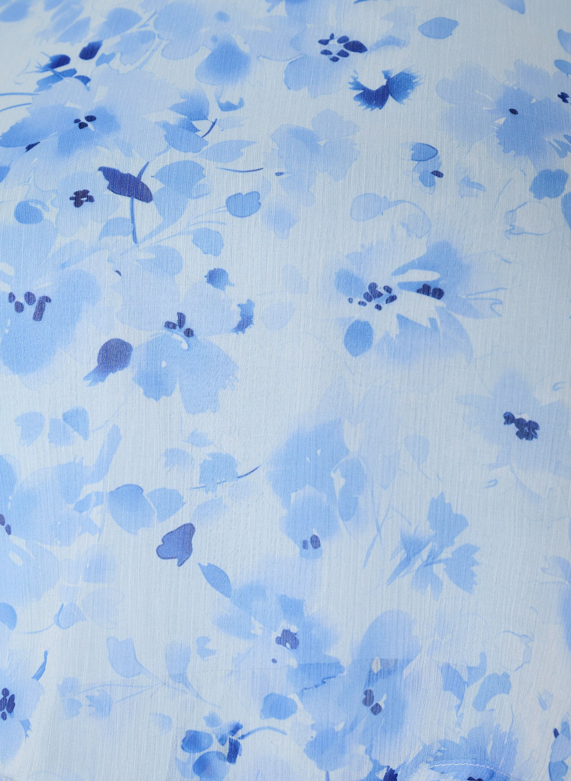 ZizziKort kjole i chiffon-look med blomsterprint og fl&aelig;selag, Bl&aring;, Packshot image number 2