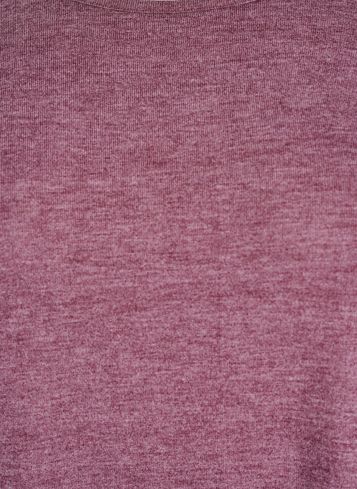 Jerseybluse med 3/4 &aelig;rmer, R&oslash;d, Packshot image number 2