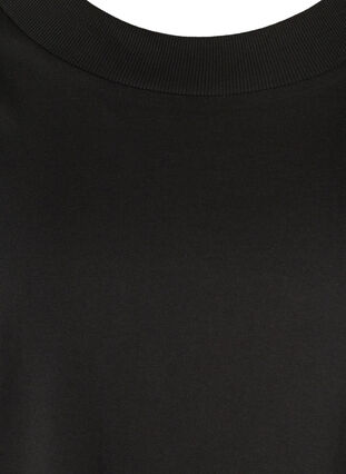 Kortærmet t-shirt med bred rib i halsen, Black, Packshot image number 2