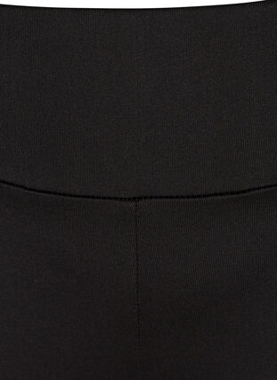 Cropped træningstights med mesh, Black, Packshot image number 2