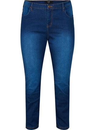 Slim fit Emily jeans med normal talje, Blue Denim, Packshot image number 0