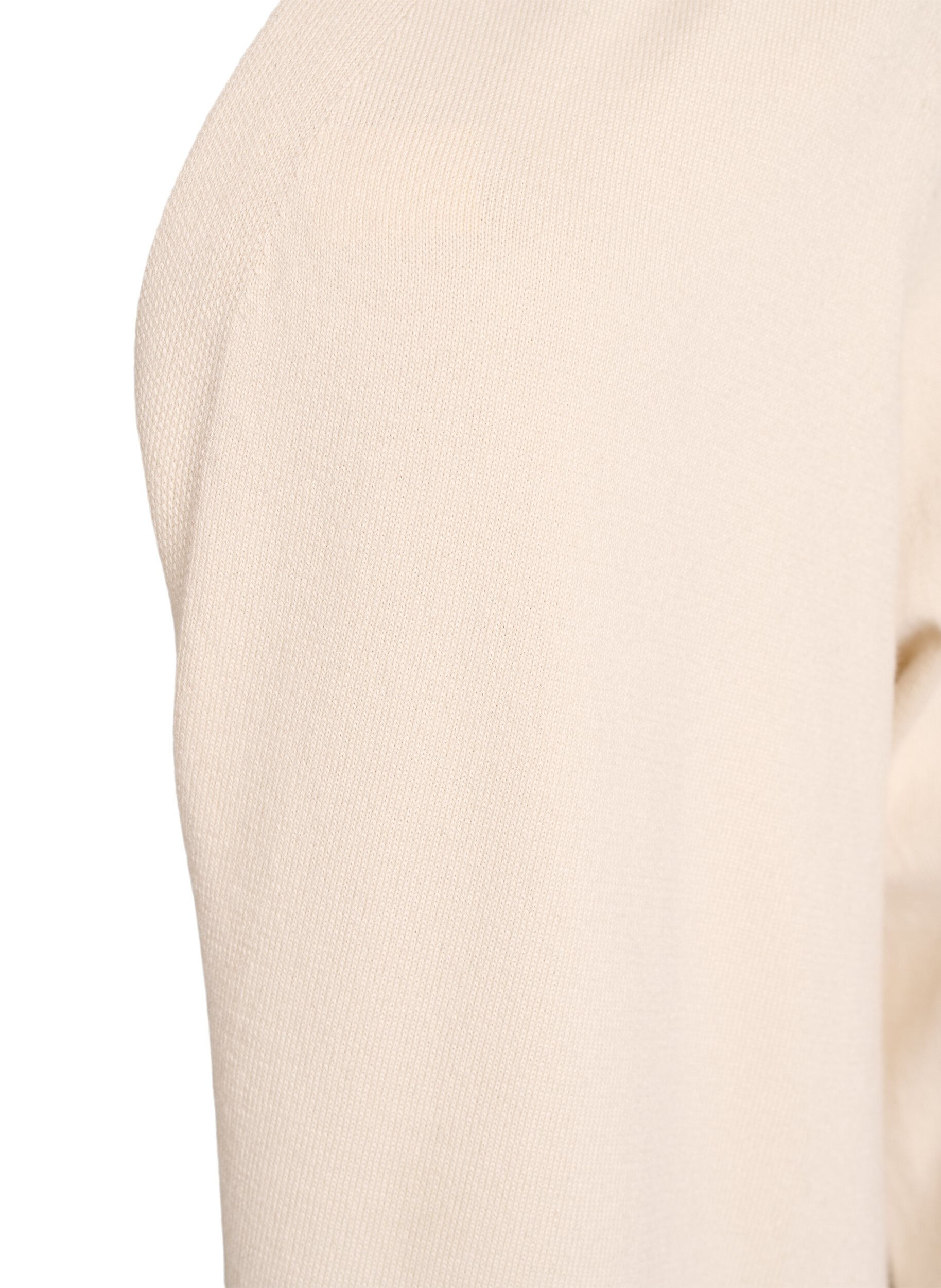 ZizziLang, &aring;ben cardigan med lommer, Beige, Packshot image number 2