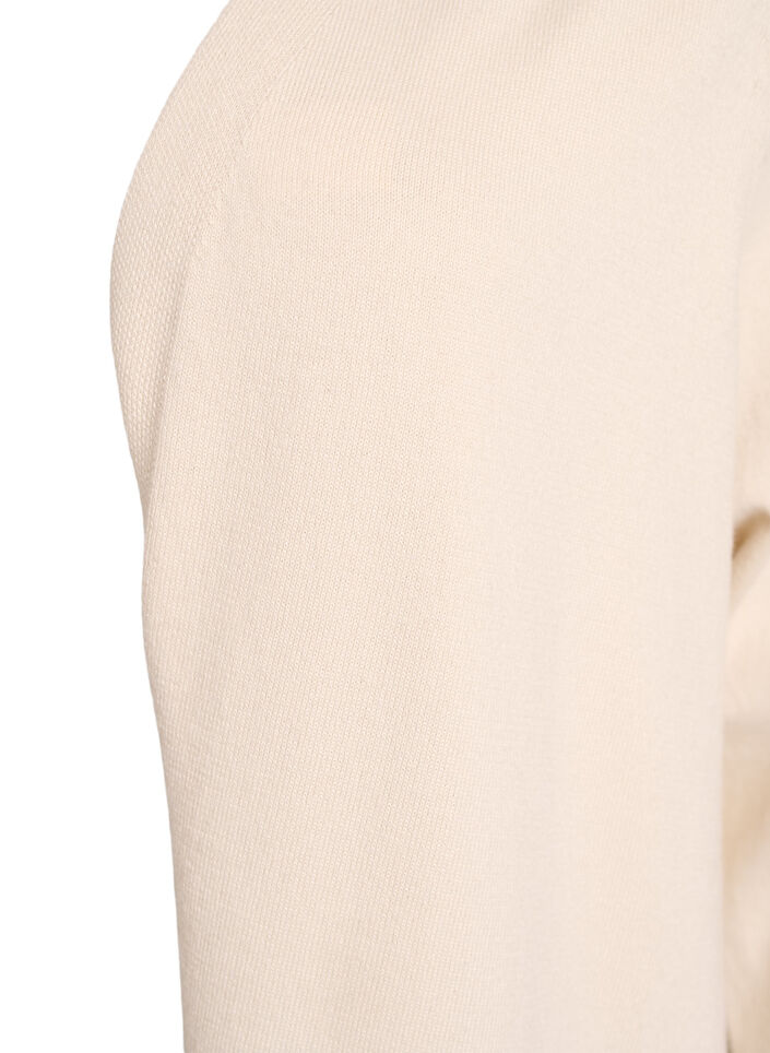 Lang, &aring;ben cardigan med lommer, Beige, Packshot image number 2