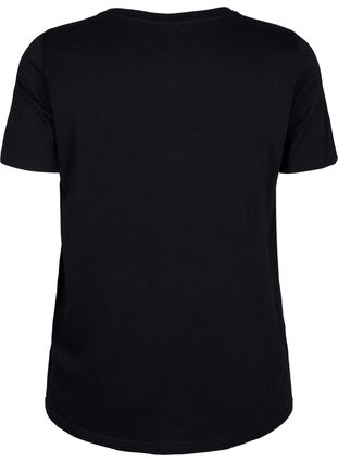 T-shirt med tekst motiv, Black W. Black, Packshot image number 1