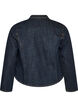 Figursyet denimjakke med lynl&aring;s, Bl&aring;, Packshot image number 1