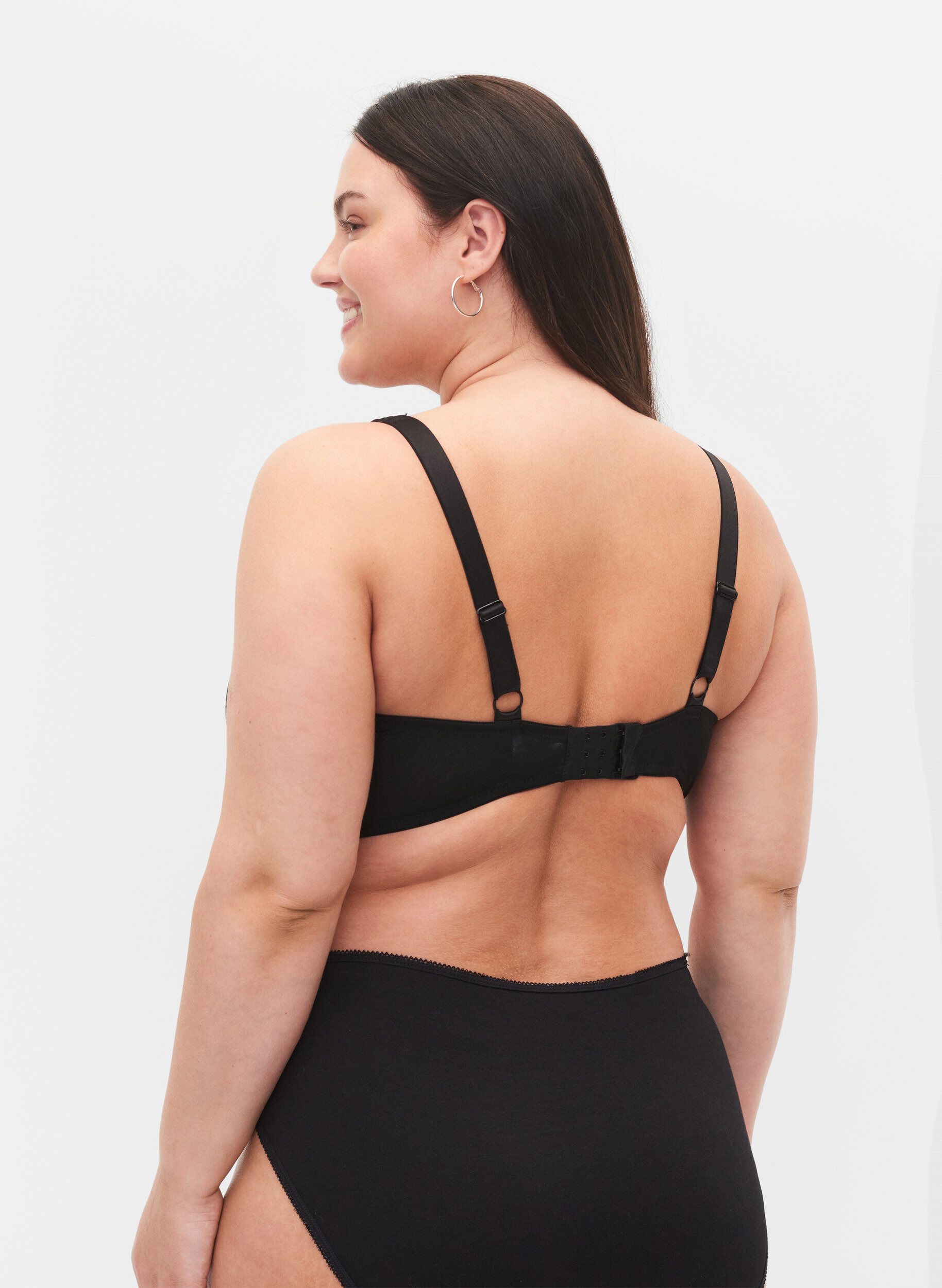 Zizzi Bh med udtagelige indl&aelig;g, Black, Model image number 1