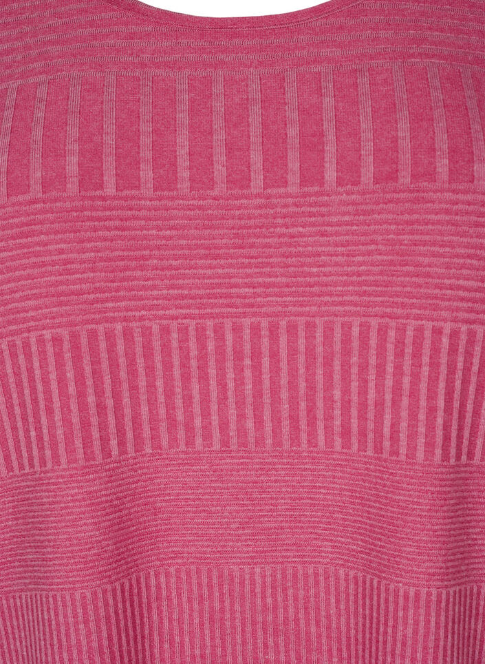 Kjole med 3/4 ærmer og stribet mønster, Malaga Mel., Packshot image number 2