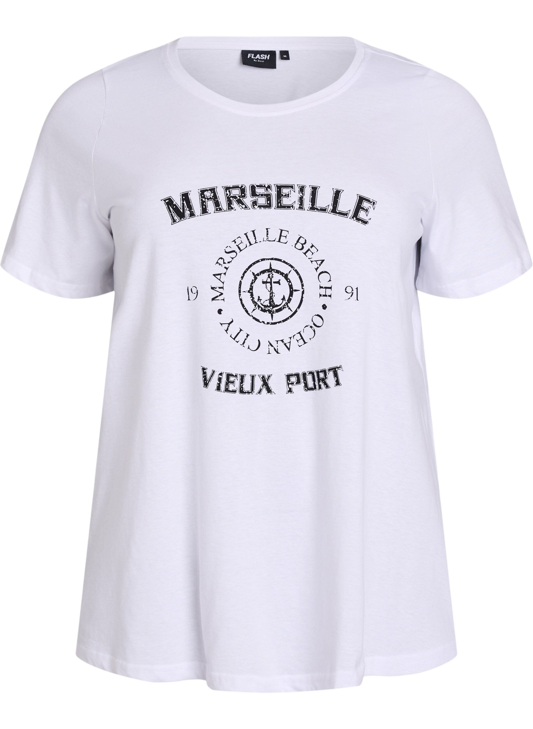 ZizziT-shirt med motiv , Hvid, Packshot image number 0
