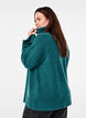 Strikbluse med rullekrave, Atlantic Deep Mel., Model image number 1