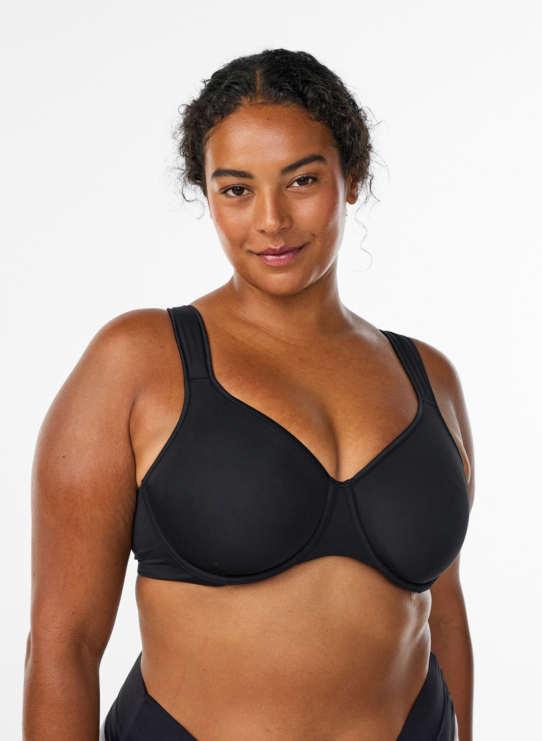 ZizziMinimizer bh med polstrede stropper, Sort, Model image number 0