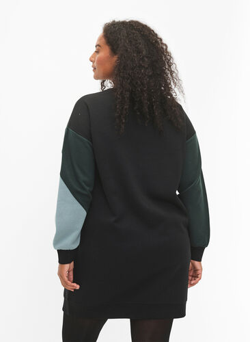 Lang sweatshirt med colorblock, Scarab Color Block, Model image number 1