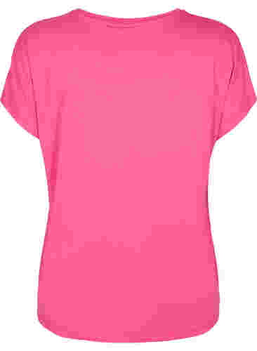 Ensfarvet trænings t-shirt, Fuchsia Purple, Packshot image number 1
