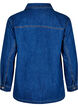 Denim bluse med krave, Unwashed, Packshot image number 1