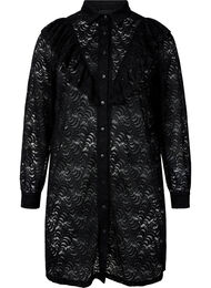 Blonde skjortekjole med flæser, Black