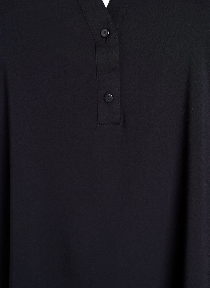 &AElig;rmel&oslash;s viskosebluse, Sort, Packshot image number 2