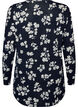 Blomstret bluse med lange &aelig;rmer, Bl&aring;, Packshot image number 1