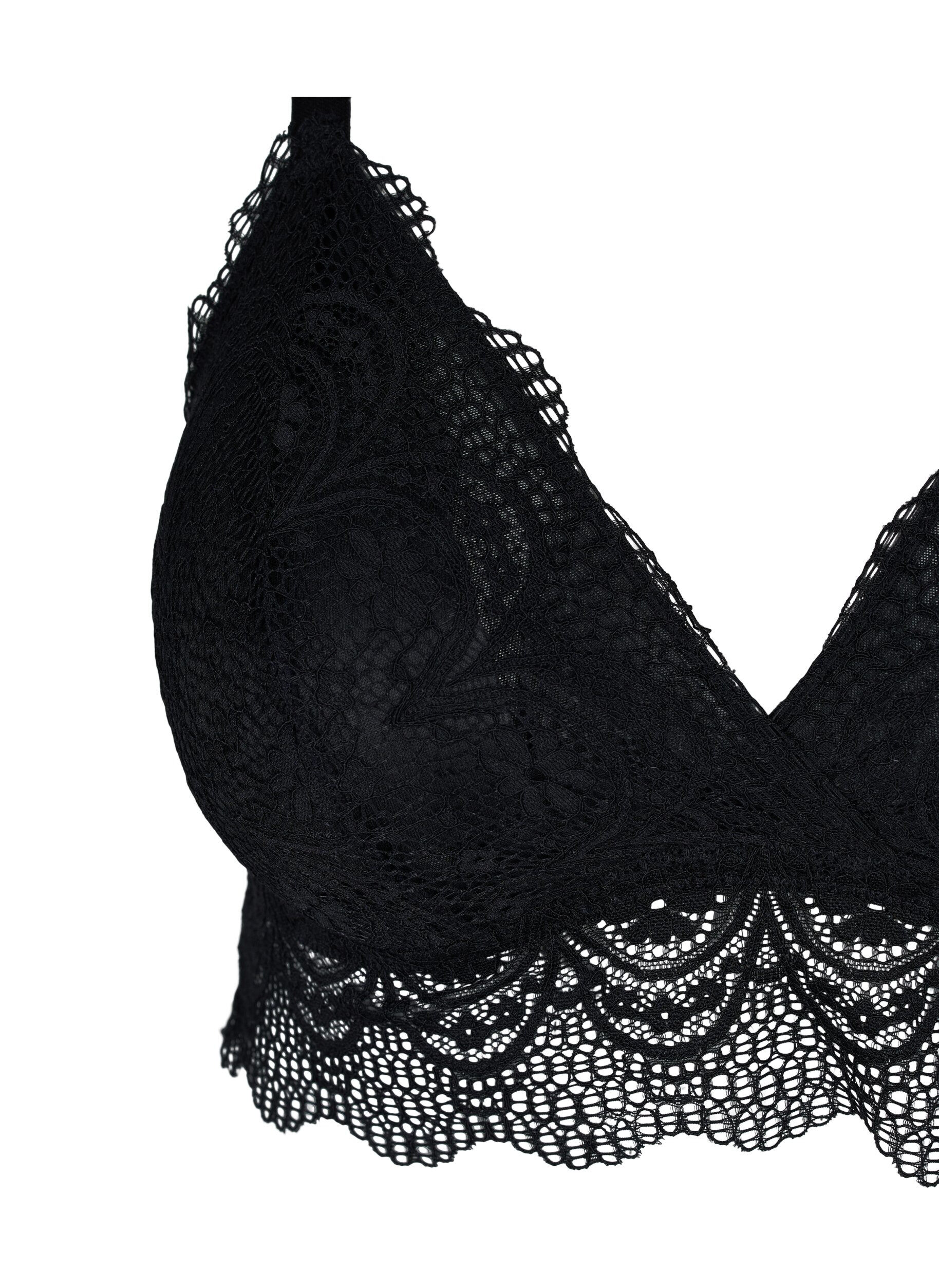 Zizzi Blonde bralette, Black, Packshot image number 2