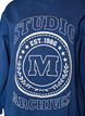 Sweatshirt med h&oslash;j hals og sporty frontmotiv, Bl&aring;, Packshot image number 2