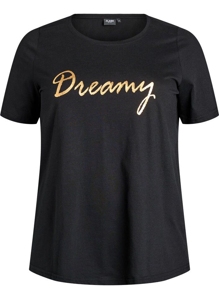 T-shirt med motiv, Sort, Packshot image number 0