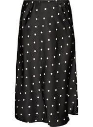 Satin midi-nederdel, Sort