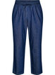 Straight fit jeans med elastik i taljen, Bl&aring;, Packshot image number 0