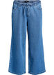 Loose fit jeans med elastisk talje og bindeb&aring;nd, Bl&aring;, Packshot image number 0